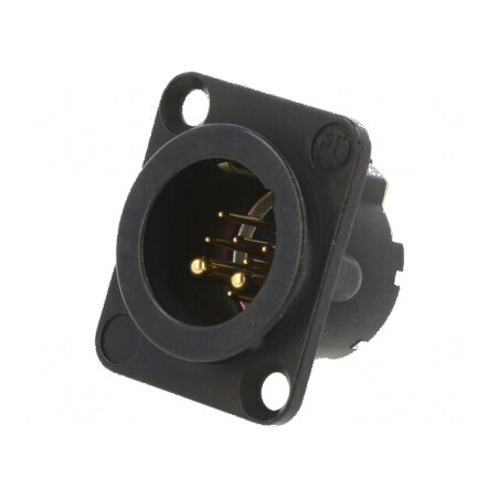 Conector XLR soclu tată PIN 10 drept lipire neagră: Conector XLR 10 pini negru | Electronic-mag.ro | Componente Electronice