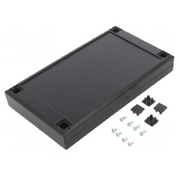 Carcasă universală neagră ABS - dimensiuni 112mm x 200mm x 31mm | Electronic-mag.ro | Componente Electronice