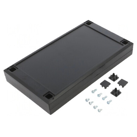 Carcasă universală neagră ABS - dimensiuni 112mm x 200mm x 31mm | Electronic-mag.ro | Componente Electronice