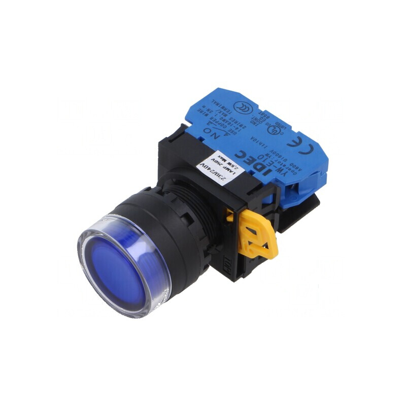 Comutator cu LED 22mm, un contact normalement deschis | Electronic-mag.ro | Componente Electronice