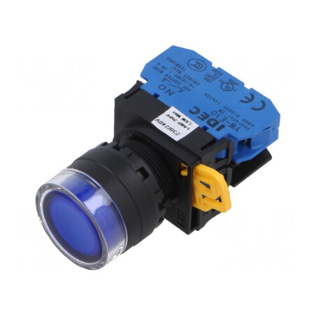 Comutator cu LED 22mm, un contact normalement deschis | Electronic-mag.ro | Componente Electronice