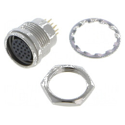 Conector circular soclu pt. montare pe panou | Electronic-mag.ro | Componente Electronice