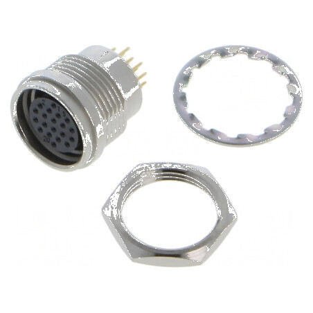 Conector circular soclu pt. montare pe panou | Electronic-mag.ro | Componente Electronice