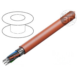 Cablu RS232 roșu 30m | Electronic-mag.ro | Componente Electronice