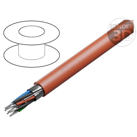 Cablu RS232 roșu 30m | Electronic-mag.ro | Componente Electronice