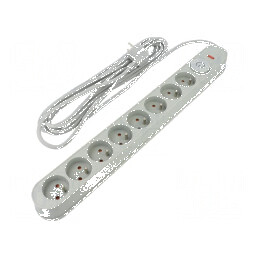 Prelungitor cu prize: protecţie la supratensiune - 8 prize | Electronic-mag.ro | Componente Electronice