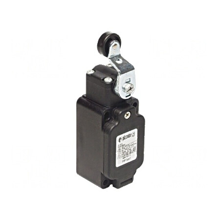 Limitator cursă manetă cu rolă din plastic Ø20mm 10A | Electronic-mag.ro | Componente Electronice