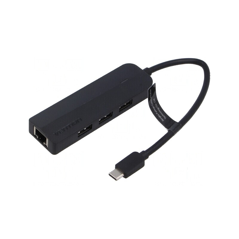 Hub USB 2.0 cu 5 porturi - Neagră | Electronic-mag.ro | Componente Electronice