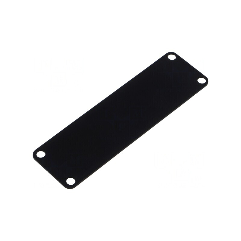 Panou frontal negru din aluminiu | Electronic-mag.ro | Componente Electronice