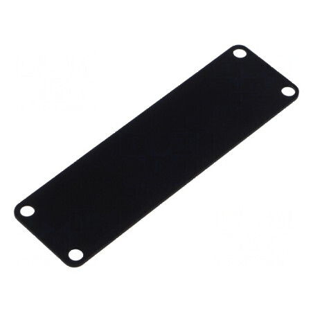 Panou frontal negru din aluminiu | Electronic-mag.ro | Componente Electronice