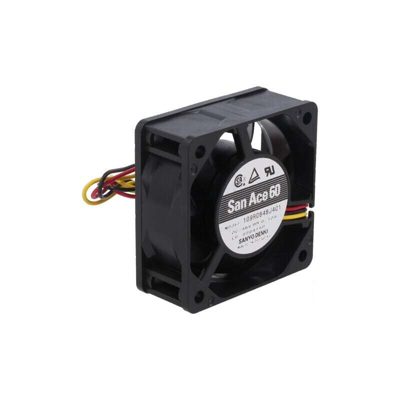 Ventilator DC axial 48VDC 60x60x25mm 63,6m3/h 44dBA bilă: Ventilator DC axial 48VDC 60x60x25mm | Electronic-mag.ro | Componente Electronice