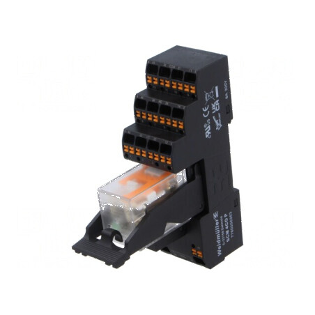 Releu 4PDT pentru şină DIN 24VDC | Electronic-mag.ro | Componente Electronice