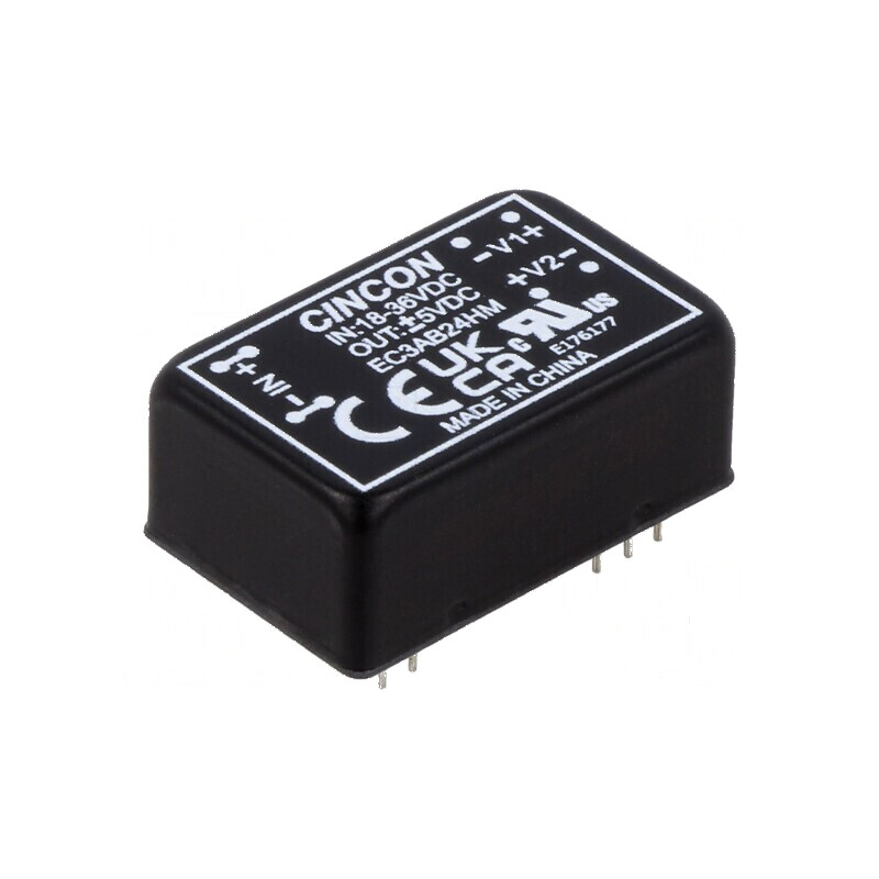 Adaptor de tensiune DC/DC 3W 18-36V la 5VDC si -5VDC DIP24 | Electronic-mag.ro | Componente Electronice