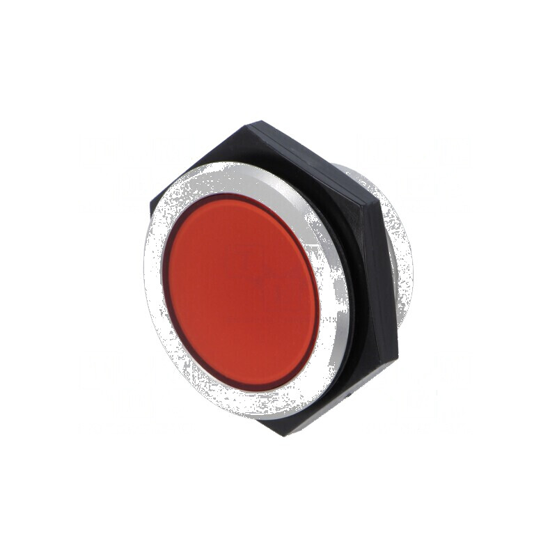 Lampă de control LED roșie plată Ø30mm IP67 ØLED 34mm | Electronic-mag.ro | Componente Electronice