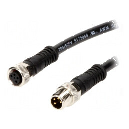 Cablu M8-M8 pentru senzori/automatizări | Electronic-mag.ro | Componente Electronice