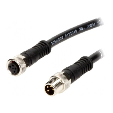 Cablu M8-M8 pentru senzori/automatizări | Electronic-mag.ro | Componente Electronice
