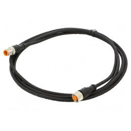 Cablu de conectare M12 PIN: 4 - 2m, 250VAC, 4A, -25÷80°C - Cablu de conectare M12 PIN: 4 | Electronic-mag.ro | Componente Electronice