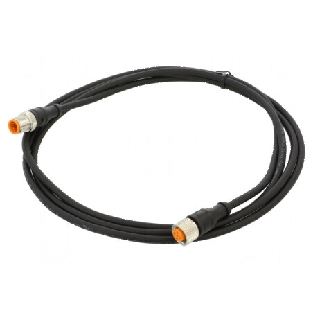 Cablu de conectare M12 PIN: 4 - 2m, 250VAC, 4A, -25÷80°C - Cablu de conectare M12 PIN: 4 | Electronic-mag.ro | Componente Electronice