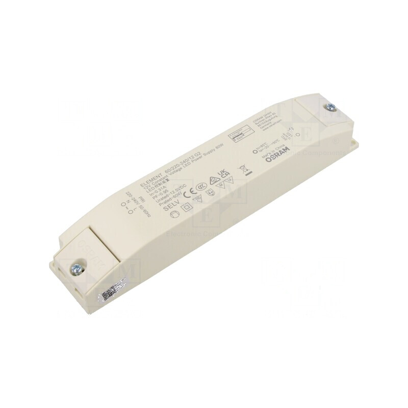 Alimentator LED 60W 12,5VDC 220÷240VAC IP20 88% | Electronic-mag.ro | Componente Electronice