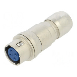 Conector circular HR10 push-pull mufă 2A aurit lipire PIN 4 - Conector circular HR10 push-pull 2A aurit | Electronic-mag.ro | Componente Electronice