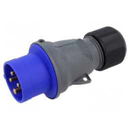 Conector AC trifazat 16A 250VAC IP44 | Electronic-mag.ro | Componente Electronice