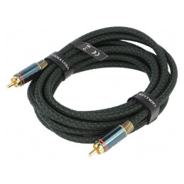 Cablu RCA mufă, 3m - negru | Electronic-mag.ro | Componente Electronice