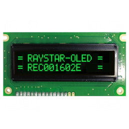 Afişaj OLED verde 16x2 16 pini | Electronic-mag.ro | Componente Electronice