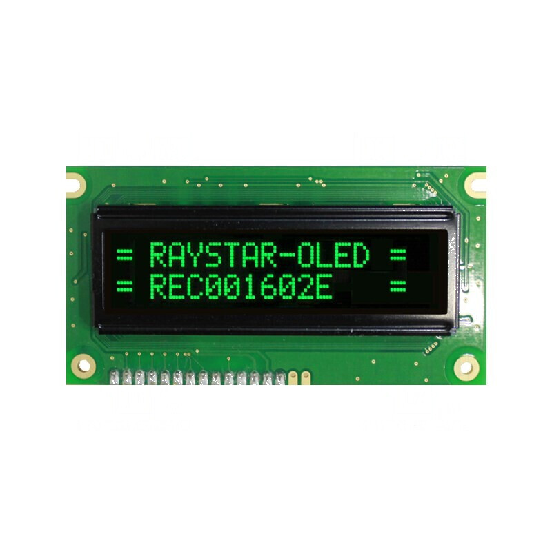 Afişaj OLED verde 16x2 16 pini | Electronic-mag.ro | Componente Electronice