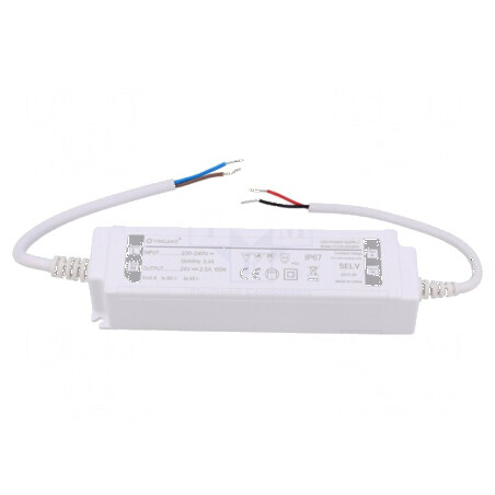 Alimentator LED compact 24VDC 2,5A IP67 | Electronic-mag.ro | Componente Electronice