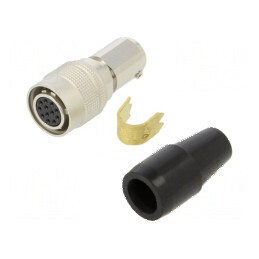 Conector circular HR10 push-pull mufă 2A argintat lipire | Electronic-mag.ro | Componente Electronice