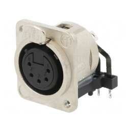 Conector XLR 5 PIN unghi 90° | Electronic-mag.ro | Componente Electronice