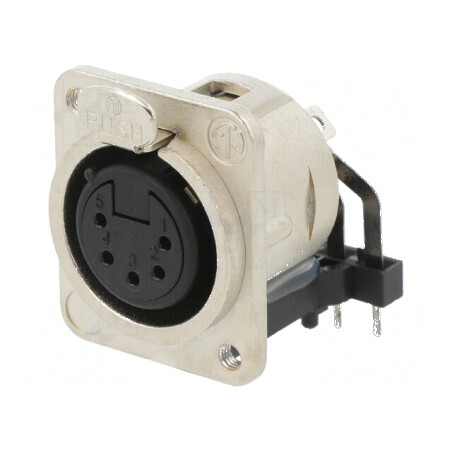 Conector XLR 5 PIN unghi 90° | Electronic-mag.ro | Componente Electronice