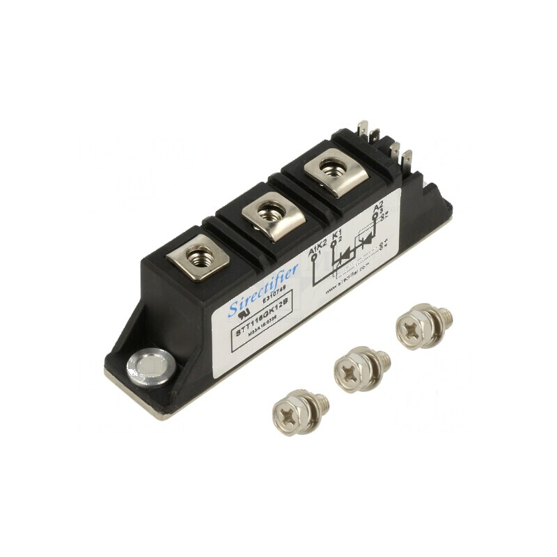 Tiristor dublu în serie 1,2kV 116A Ifmax: 180A 21MM - Tiristor dublu de înaltă putere | Electronic-mag.ro | Componente Electronice