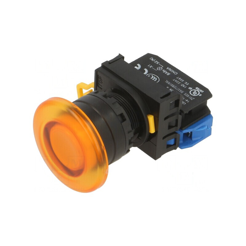 Comutator cu LED 22mm, 1 NO led | Electronic-mag.ro | Componente Electronice