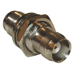 Adaptor TNC mamă cu izolație POM din alamă 50Ω | Electronic-mag.ro | Componente Electronice