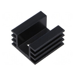 Radiator extrudat neagră U TO220 - dimensiuni 35mm x 32mm x 20mm | Electronic-mag.ro | Componente Electronice