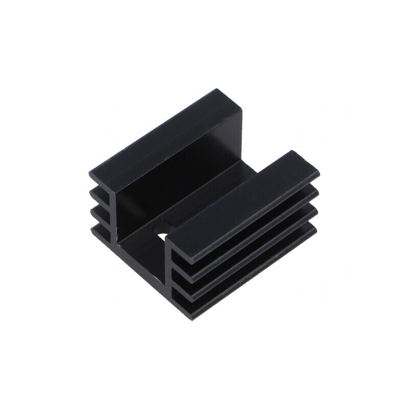 Radiator extrudat neagră U TO220 - dimensiuni 35mm x 32mm x 20mm | Electronic-mag.ro | Componente Electronice