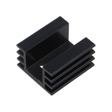 Radiator extrudat neagră U TO220 - dimensiuni 35mm x 32mm x 20mm | Electronic-mag.ro | Componente Electronice