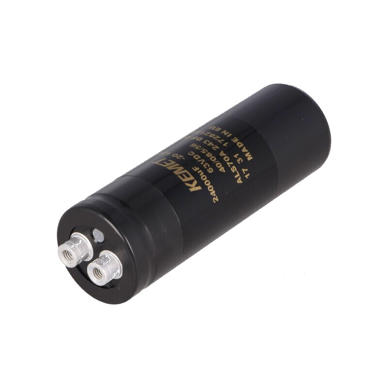 Condensator electrolitic de 24mF 63VDC Ø36x105mm Raster: 12,8mm | Electronic-mag.ro | Componente Electronice