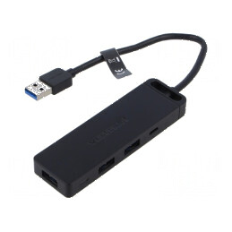 Hub USB OTG cu LED negru | Electronic-mag.ro | Componente Electronice