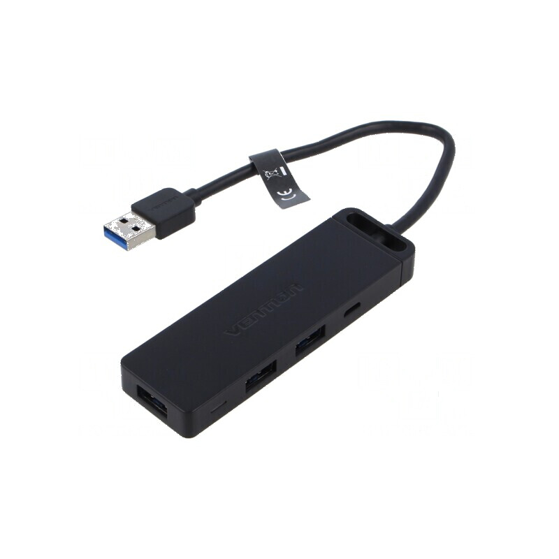 Hub USB OTG cu LED negru | Electronic-mag.ro | Componente Electronice