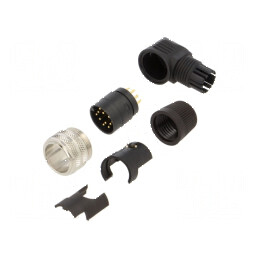 Conector M16 tată cu 12 pini | Electronic-mag.ro | Componente Electronice