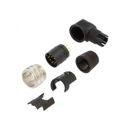 Conector M16 tată cu 12 pini | Electronic-mag.ro | Componente Electronice