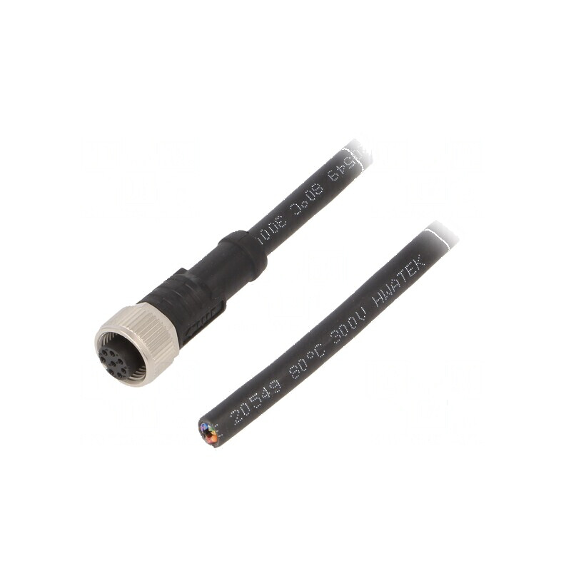 Cablu M12 PIN: 8 drept 2m - 30VAC 2A | Electronic-mag.ro | Componente Electronice
