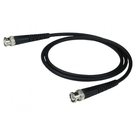 Cablu de măsurare BNC mufă din ambele părţi - 2,5m - neagră: Cablu de măsurare BNC 2,5m | Electronic-mag.ro | Componente Electronice