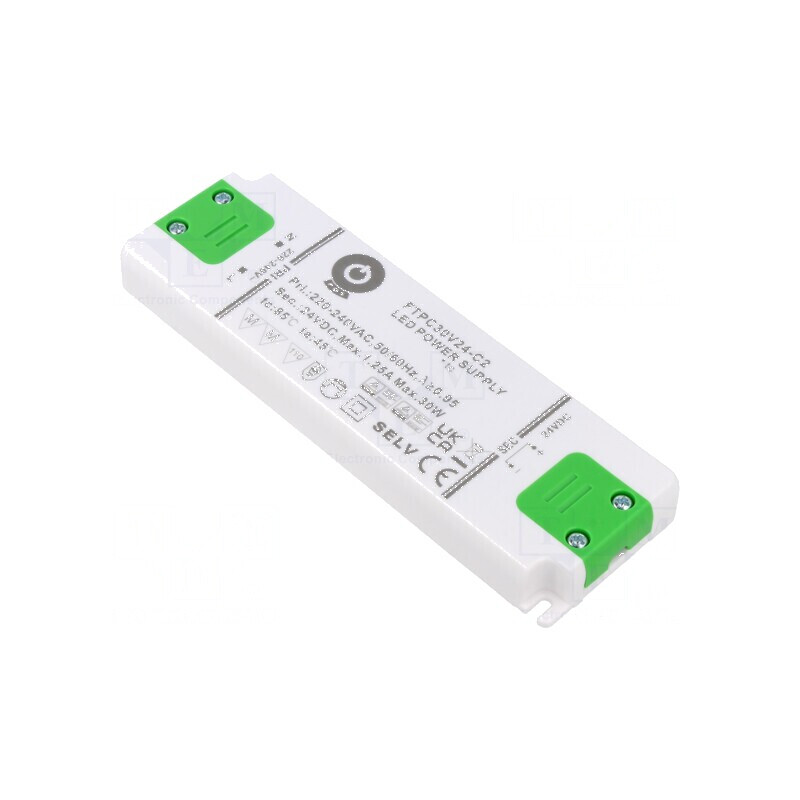 Alimentator LED 30W 24VDC 1,25A 198÷264VAC - Model 1 | Electronic-mag.ro | Componente Electronice