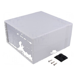 Carcasă cu panou ABS gri IP54 | Electronic-mag.ro | Componente Electronice