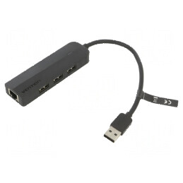 Hub USB 5 porturi LED neagră | Electronic-mag.ro | Componente Electronice
