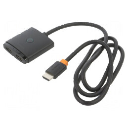 Adaptor HDMI 2.0 HDMI soclu x2, HDMI mufă 1m negru - Adaptor HDMI 2.0 pentru conectare la două dispozitive HDMI | Electronic-mag.ro | Componente Electronice
