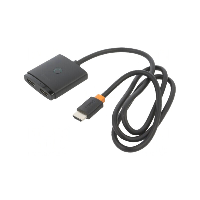 Adaptor HDMI 2.0 HDMI soclu x2, HDMI mufă 1m negru - Adaptor HDMI 2.0 pentru conectare la două dispozitive HDMI | Electronic-mag.ro | Componente Electronice